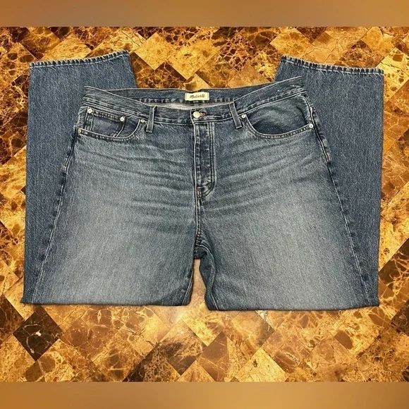 Madewell Low Slung Straight Leg Jeans Palmina Wash 33